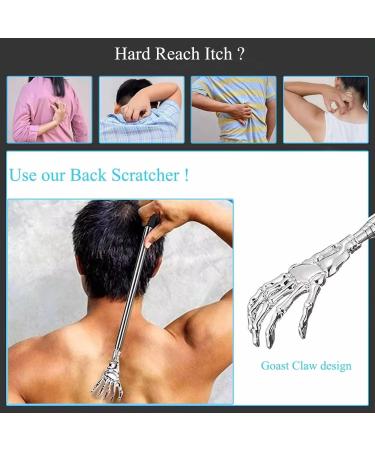 TRIXES Back Scratcher - Extendable Telescopic Handle Stainless Steel Skeleton - Best Back Massager - International Shipping Available - Buy Online on GoSupps.com