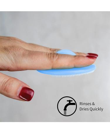 Exfoliating Baby Cradle Cap Brush - Silicone, 2 Pack (BlueWhite) | S&T INC. - Buy Online on GoSupps.com