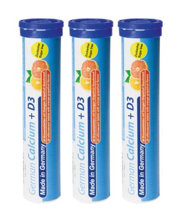 German Calcium + Vitamin D Drink Effervescent Tablets 60 Servings Orange-Grapefruit Flavour - 500 mg Calcium 2 5 g Vitamin D3 - T&D Pharma Made in Germany Mixed Fruit 60 count (Pack of 1) - Buy Online on GoSupps.com