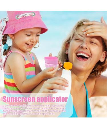Sun Protection Brush For Sun Protection Brush Applicator Sunscreen Applicator with Lid Precise Control Soft Fiber Bristles Portable Cosmetic Brushes in Pink - Buy Online on GoSupps.com