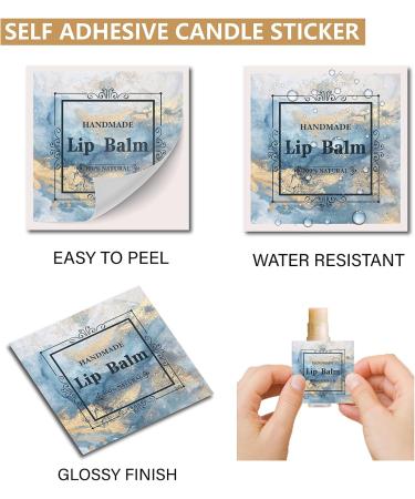  CRASPIRE CRASPIRE 80 Pcs Lip Balm Stickers 8 Styles Lip Balm Stickers Homemade Lip Balm Stickers Waterproof Square Pattern Lip Balm Stickers Lip Balm Containers  - Buy Online on GoSupps.com