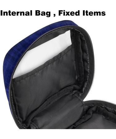 Menstrual Pad Bag with Zipper | Ladies Napkin Pouch & Tampons Collection Bag for Women & Girls - Blue Background - Buy Online on GoSupps.com