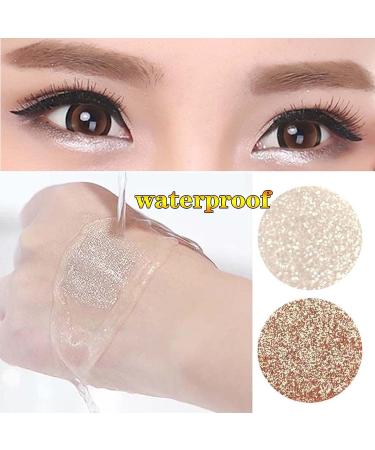 Daeuwiutr Brown Metallic Glitter Eyeshadow Palette - Waterproof Smudge Proof Shimmer Primer for Highlight and Shadow Eye Makeup (Champagne Gold + Brown Metallic Glitter 10) - Buy Online on GoSupps.com