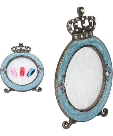 MAMJENNI Nail palette for mixing nail polish gel makeup cream resin material durable smooth texture easy to clean crown design stand (Antique Bronze) - Buy Online on GoSupps.com