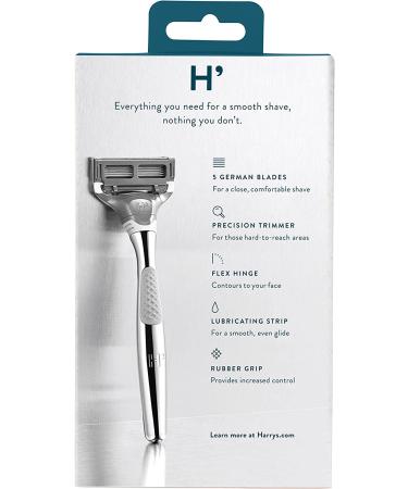 Harry's 5-Blade Men's Razor - Chrome Edition Handle with 2 Refills - Buy Online on GoSupps.com