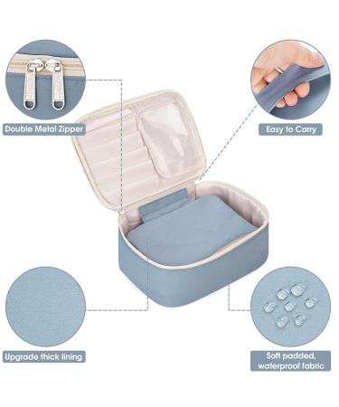 Large Travel Makeup Bag Organizer for Women and Girls - Greyish Blue - Buy Online on GoSupps.com