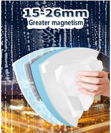 15-26mm Double Sided Magnetic Window Cleaner 2.6m Steel Wire Safety Rope/double Layer Cleaning Cotton Cleaner Glass Wiper Magnetic - Buy Online on GoSupps.com