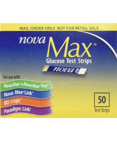 NovaMax Glucose Test Strips - Box of 50 Strips | Accurate Blood Sugar Monitoring - Buy Online on GoSupps.com