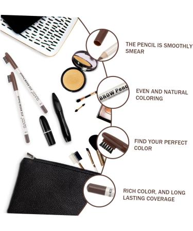 WOONEKY 12pcs Eyebrow Pencil with Brush Eyebrow Pen Eyebrow Pencils Easy Coloring Brow Pencil Powder - Buy Online on GoSupps.com