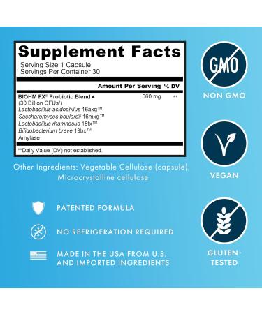 BIOHM Total Probiotic for Women Bundle 30 Billion CFU Probiotics for Women s Balanced Natural Digestive Enzymes Clinically Studied Non-GMO 30 Servings Each Bundle: Total & Women's Probiotic 60ct - Buy Online on GoSupps.com