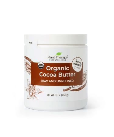 Plant Therapy Organic Cocoa Butter Raw  Unrefined USDA Certified  16 oz Jar For Body  Face & Hair 100% Pure  Natural Moisturizer For Dry  Cracked Skin  Best for DIY Beauty Products - Buy Online on GoSupps.com