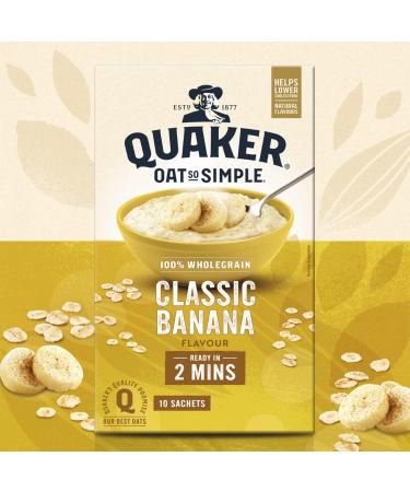 Quaker Oats So Simple Banana 10 x 348 g - Buy Online on GoSupps.com