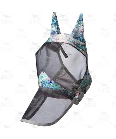 Harrison Howard LumiVista Horse Fly Mask with Ears, Long Nose, UV Protection - Pastel Mix Cob - Buy Online on GoSupps.com
