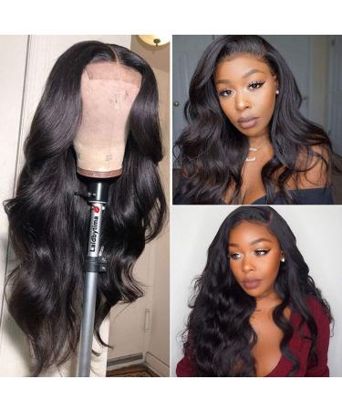 28-Inch Brazilian Remy Body Wave Real Hair Wig - Pre-Plucked Natural Hairline Free Part Closure Bleached Knots for Women - Buy Online on GoSupps.com