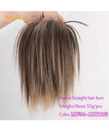 Messy Bun Hair Piece for Women Synthetic Hair Bun Extensions Messy Fluffy Straight Hair Elastic Band Chignon Scrunchy Wrap Updo False Hair Pieces for Women Fake Hair Accessories for Women Girls 18t10-2 - Buy Online on GoSupps.com