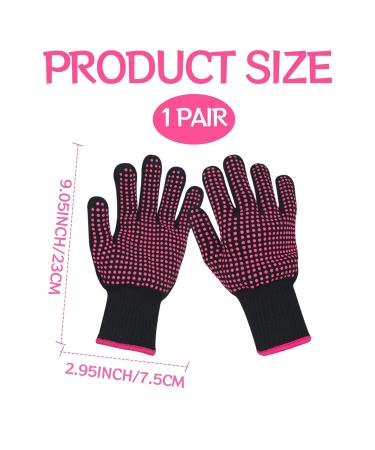 Kuryt Heat Resistant Gloves for Hair Styling - 1 Pair | Non-Slip Silicone Protection, Ideal for Hairdresser Irons, Wands, Flat Irons, and Hot-Air Brushes - Buy Online on GoSupps.com
