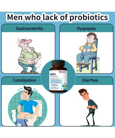 Men's Probiotic Supplement - 60B CFUs, 14 Strains, Dr. Formulated for Digestive & Immune Health (90 Tablets) - Buy Online on GoSupps.com