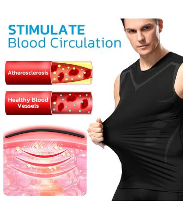 MENIONIC Tourmaline PostureCorrector Vest Ionic Shaping Sleeveless Shir Posture Corrector for Men and Women Back Support Vest Muscle Memory Support Straightener (Black L) - Buy Online on GoSupps.com