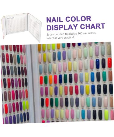 SOESFOUFU 1pc Nail Color Book U as Postizas Nail Polish Display Chart Nail Dip Powder Nail Gel Polish Display Nail Stuff Canning Kit 160-color Nail Color Plate White Canned Graphics Card The - Buy Online on GoSupps.com