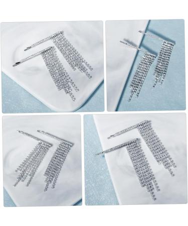 Beaupretty 1pair Tassel Hair Clip Rhinestone Headpiece Women's Hair Clips Hair Clips for Girls Crystal Bridal Hairpin Girl Birthday Headpiece for Women Stylish Hairpin Tassels Hairpins - Buy Online on GoSupps.com