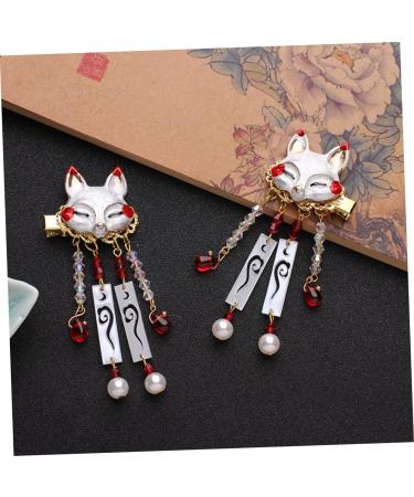 ULDIGI 1 Pair Fox Tassel Clip Tassel Barrette Alligator Hair Clips Animal Hair Clip Chinese Hair Accessories Tassel Hairpin Chinese Tassel Hair Clips Bill Clips Girl Hair Clips - Buy Online on GoSupps.com