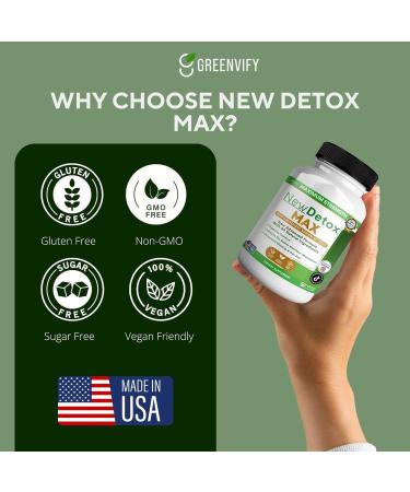 GREENVIFY NewDetox MAX Digestive Supplement Maximum Strength 60 Veggie Capsules 30 Day Supply Natural Ingredients (3) - Buy Online on GoSupps.com
