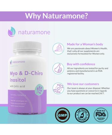 Naturamone PCOS Support Blend: Myo-Inositol & D-Chiro Inositol 40:1 Ratio - 120 Capsules - Buy Online on GoSupps.com