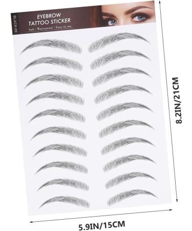 DRESSOOS 12 Sheets Waterproof Eyebrow Stickers Makeup Eyebrow Transfers Eyebrow Transfer Stickers 3d Template - Buy Online on GoSupps.com