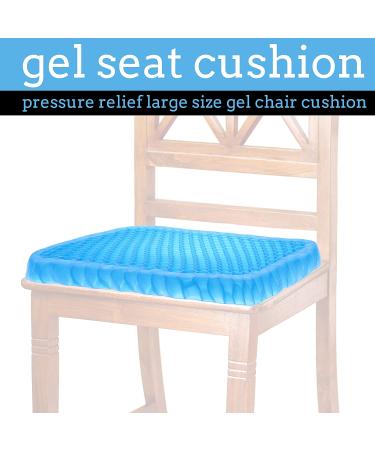 Portable Gel Seat Cushion for Long Sitting - Ergonomic Honeycomb Design - Pressure Relief Sores - Small Size 14.5 x 12 x 1.5 - Buy Online on GoSupps.com