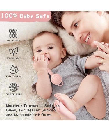 Soothe and Entertain: SPRACT Baby Rattle & Teething Toy for 0-12 Months | Multi-Sensory Infant Toy for Baby Girl | Pink 1 Pack - Buy Online on GoSupps.com