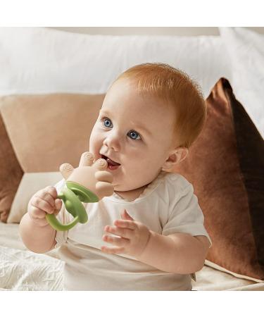 Buy Green Finger Baby Teething Toys - Silicone Rattles for 3-12 Months | Best Teething Relief Chew Toys - Buy Online on GoSupps.com