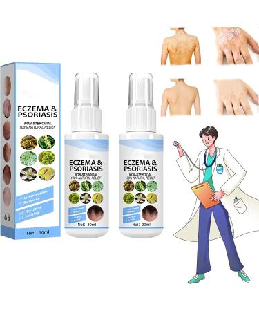 ZOOICY Meellop Herbal Psoriasis Relief Spray Herbal Psoriasis Treatment Spray Psoriasis Soothing Spray for Dry Dehydrated Skin (2pcs)