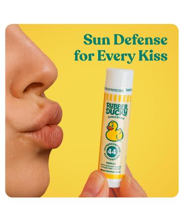 Rubber Ducky Lip Sunscreen Balm - SPF 44 Water Resistant Vegan Untinted Vanilla Flavor - Broad Spectrum Protection with Vitamin E | 24 Pack (All Season - Buy Online on GoSupps.com