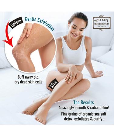 Pure Dead Sea Salt Scrub - 16 oz Honey Almond Exfoliating Body Scrub for Hydrating Moisturizing Skin Care, Body Acne & Wrinkles - Buy Online on GoSupps.com