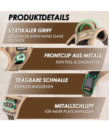 Eyin Adjustable Dog Harness for Small Dogs - Breathable Reflective Padded with Handle & Front Bracket (Camouflage Size S) - International Shipping Available - Buy Online on GoSupps.com