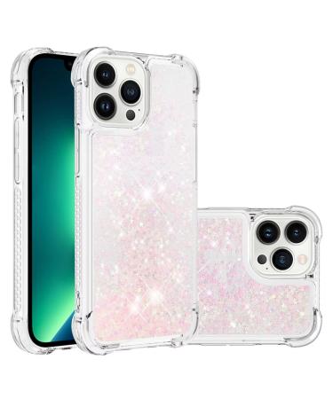 Tivenfezk nadoli glitter drive sand shell for iPhone 15 Pro silicone shockproof mobile phone cover transparent tpu bumper protective cover liquid transparent quicksand case iPhone 15 per pink star