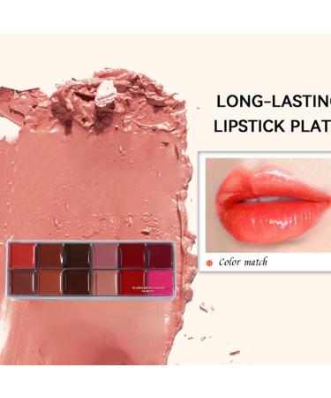 12-Color Lip Palette - 12 Long-Lasting Matte Cream Shades - Versatile Gloss for Evening and Day Makeup - Buy Online on GoSupps.com