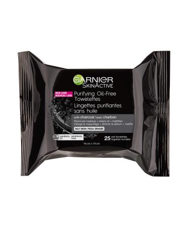 Garnier SkinActive Purifying Oil-Free Cleansing Towelettes with Charcoal  Package of 25 Wipes 25 Count (Pack of 1) - Buy Online on GoSupps.com