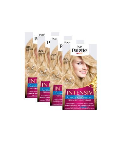 handle POLY PALETTE Intensive Cream Coloration 100200 light natural blonde level 3 4 x 115 ml permanent bleach for radiant longlasting blonde antiyellowing effect 115 ml 4er Pack