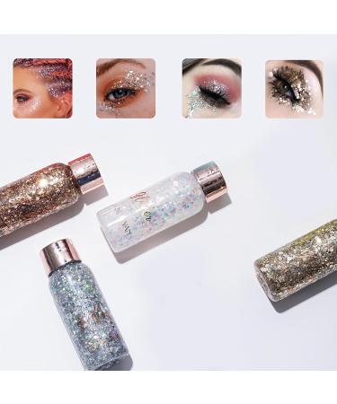4-Piece Glitter Gel Set - Mermaid Sequins & Chunky Glitter for Face & Body Makeup | Perfect for Masquerade Parties - Buy Online on GoSupps.com