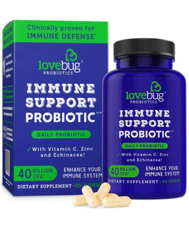 LoveBug Probiotics Immune Support Probiotic Daily Probiotic 40 Billion CFU 30 Count
