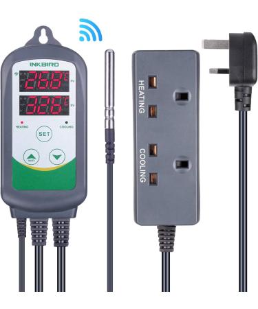 Inkbird ITC-308-WiFi Digital Wireless Thermostat - Remote Control Heating Cooling Temperature Controller - Buy Online on GoSupps.com