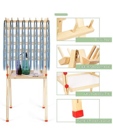 Flenpptly Wooden Braiding Hair Rack - Double Sided Hair Extension Holder with Height Adjustment - Hair Separator Stand for Braiding Hairstylists - Buy Online on GoSupps.com