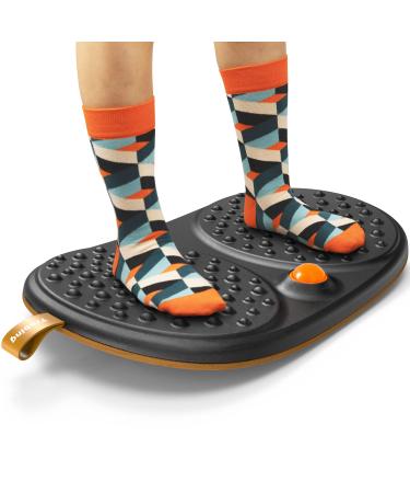 Standing Desk Mat Balance Board with Rollerball, Wooden Wobble Anti Fatigue Mat Ergonomic Design, Office Comfort Floor Mat to Relieve Foot, Knee, and Back Pain, Non-Slip Bottom A: Medium Black ( 21 Inch ) - Buy Online on GoSupps.com