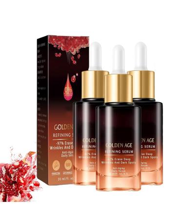Young Golden Refining Serum Hydrating Glowing Facial Serum for Senior Age Women Advanced Collagens AntiAgeing Serum Firms Skin for All Skin Types 3pc