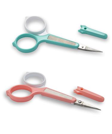 PAFASON Stainless Steel Curved and Straight Eyebrow Grooming Scissor Set with Safety Cover for Trimming Shaping Eyelash Extensions Eyebrow Modern - Buy Online on GoSupps.com