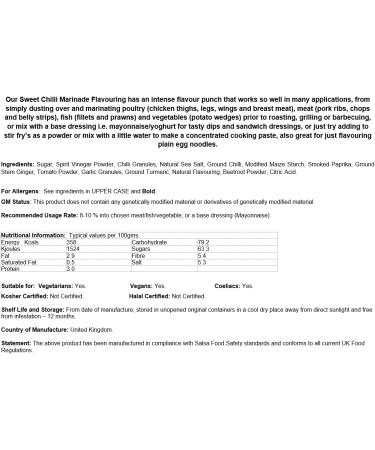 Sweet Chilli Marinade Flavouring - 2.5kg Catering Tub - Buy Online on GoSupps.com