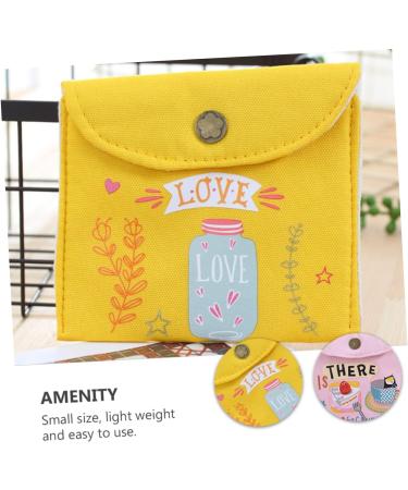 Buy Healeeved 6 STK Canvas Storage Bags for Women's Tampons - Mini Zipper Travel Wallets in Blue & Yellow - Perfect for Menstrual Bandages Ideal Change Bags - Buy Online on GoSupps.com