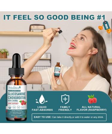 (2 Pack) Glucosamine Chondroitin MSM Liquid Drops - Extra Strength Joint Support Supplement with Elderberry  Boswelia  Bromelain  Hyaluronic Acid - Antioxidant Immune Support for Adults  Men & Women - Buy Online on GoSupps.com