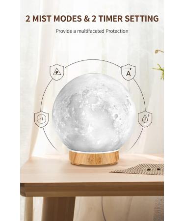 MEIDI Essential Oil Diffuser - Aromatherapy Moon Lamp with Humidifier - Adjustable Brightness & Mist Mode - Buy Online on GoSupps.com